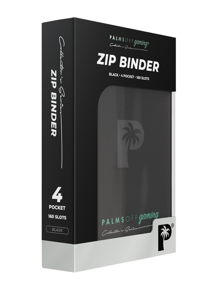 Palms Off Collector’s Series 4 Pocket Zip Binder (Black) - retail packaging