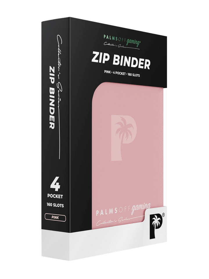 Palms Off Collector’s Series 4 Pocket Zip Binder (Pink) - retail packaging
