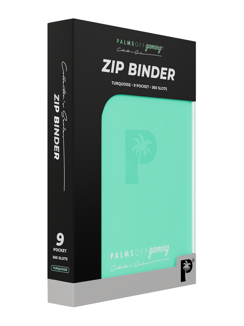 Palms Off Collector’s Series 9 Pocket Zip Binder (Turquoise) - retail packaging