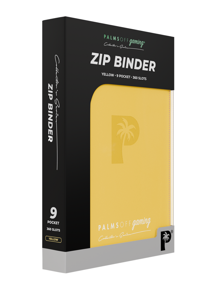 Palms Off Collector’s Series 9 Pocket Zip Binder (Yellow) - retail packaging