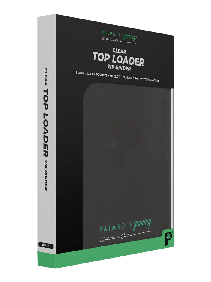Palms Off Collector’s Series Top Loader Zip Binder (Black) - retail packaging