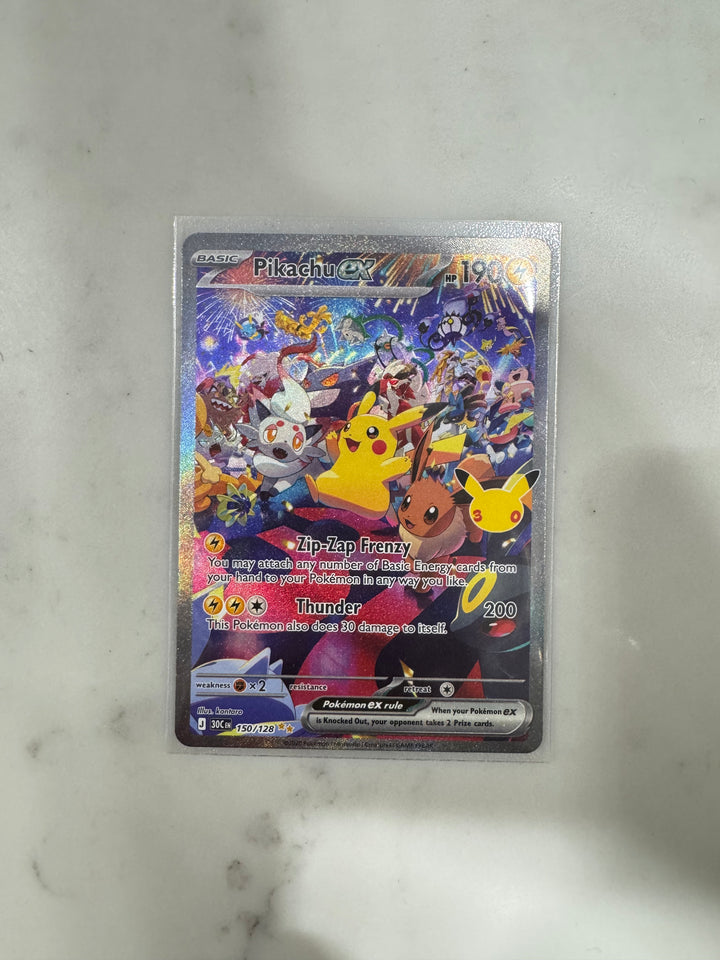 Pikachu ex 150/128 actual card condition photo