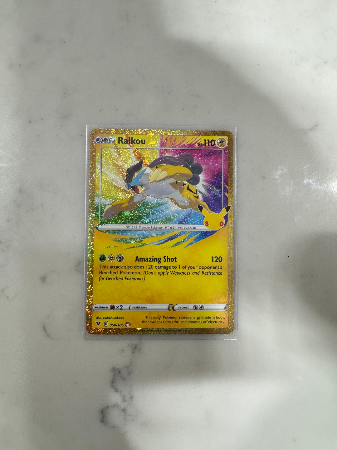 Raikou 050/185 actual card condition photo