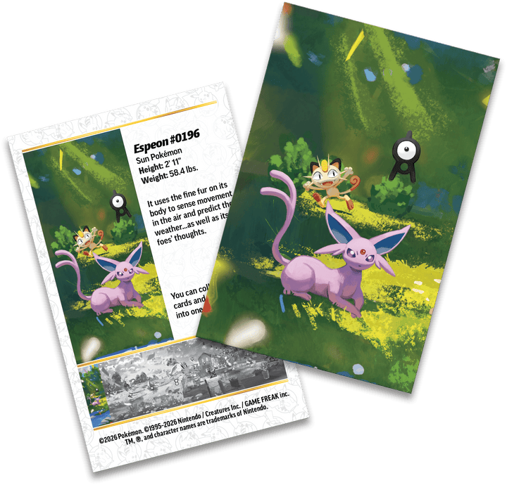 Day Espeon Mini Tin art card and sticker sheet