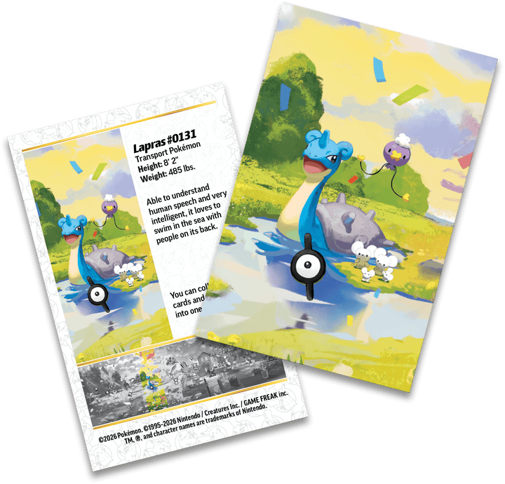 Day Lapras Mini Tin art card and sticker sheet