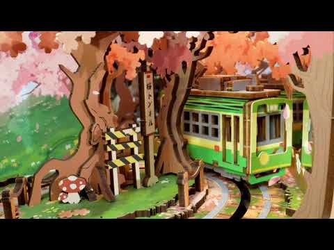 Rolife Sakura Dreamy Tour DIY Music Box 3D Wooden Puzzle AMT02
