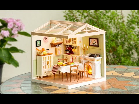 Rolife Super Creator Warm Dining Room Plastic DIY Miniature House DW015
