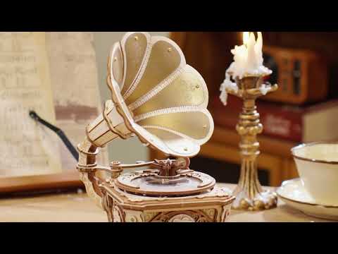 ROKR Diva Gramophone Music Box Wooden 3D Puzzle AMK82 [PRE-ORDER]