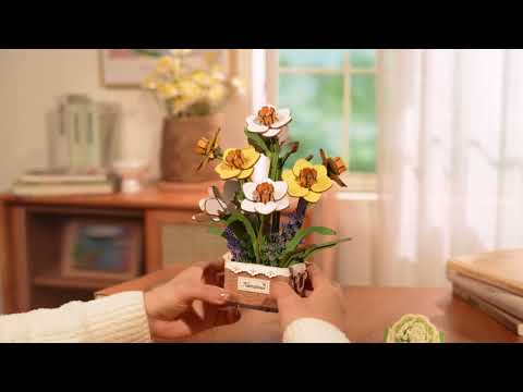 Rowood Narcissus DIY Flower Bouquet Wooden 3D Puzzle TF002