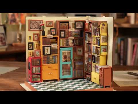 Rolife Sam's Study Library DIY Miniature House Kit DG102 - Official Product Video