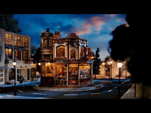 ROKR Dream Coffee Factory Music Box Wooden 3D Puzzle EAB02 [PRE-ORDER]