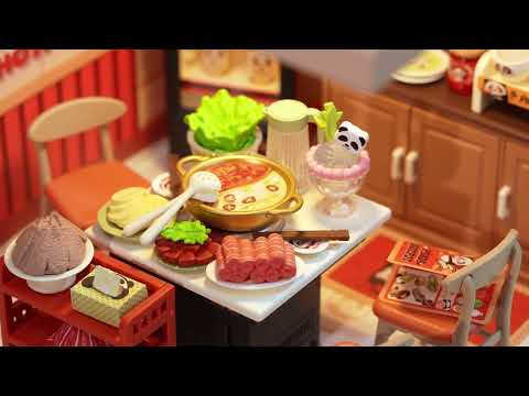 Rolife Panda Hot Pot DIY Miniature House DW020