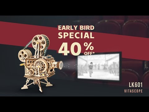 ROKR Vitascope Movie Projector 3D Wooden Puzzle LK601