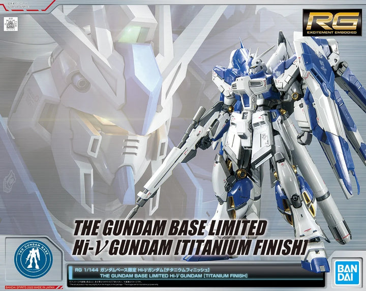 GUNDAM -  1/144 Gundam Base RG hi-nu Gundam [Titanium Finish]