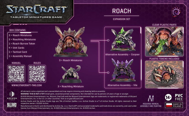 Starcraft Miniatures Games: Zerg - Roach - Expansion Set [PRE-ORDER]