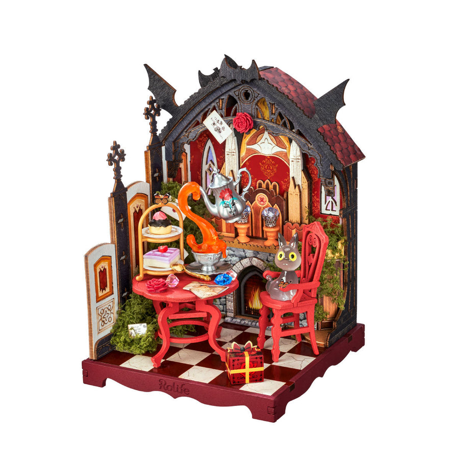 Rosa Salon miniature tea salon on white