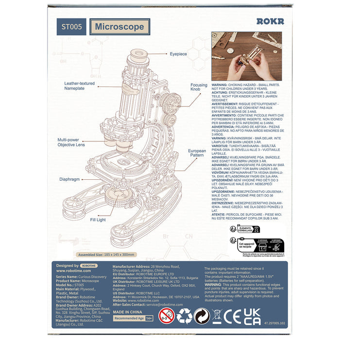 ROKR Microscope 3D Wooden Puzzle ST005