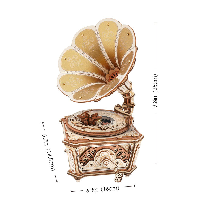 ROKR Diva Gramophone Music Box Wooden 3D Puzzle AMK82 [PRE-ORDER]