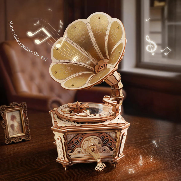ROKR Diva Gramophone Music Box Wooden 3D Puzzle AMK82 [PRE-ORDER]