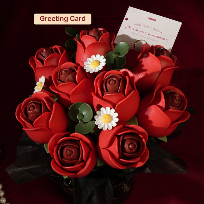 ROKR - Red Rose Bouquet DIY 3D Puzzle AF02J [PRE-ORDER]