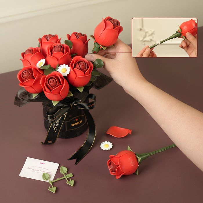 ROKR - Red Rose Bouquet DIY 3D Puzzle AF02J [PRE-ORDER]