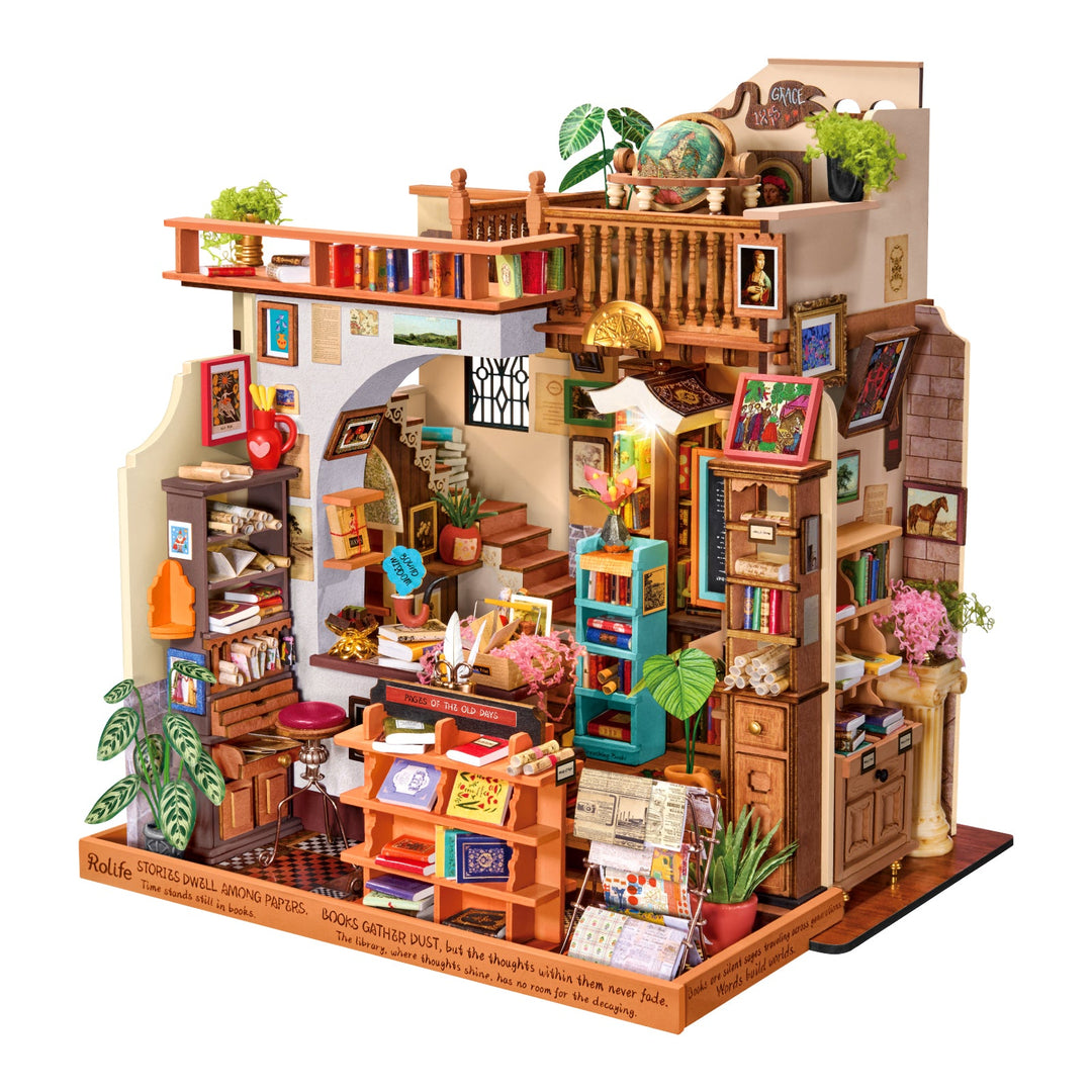 Complete Pagestory Books miniature house on a white background