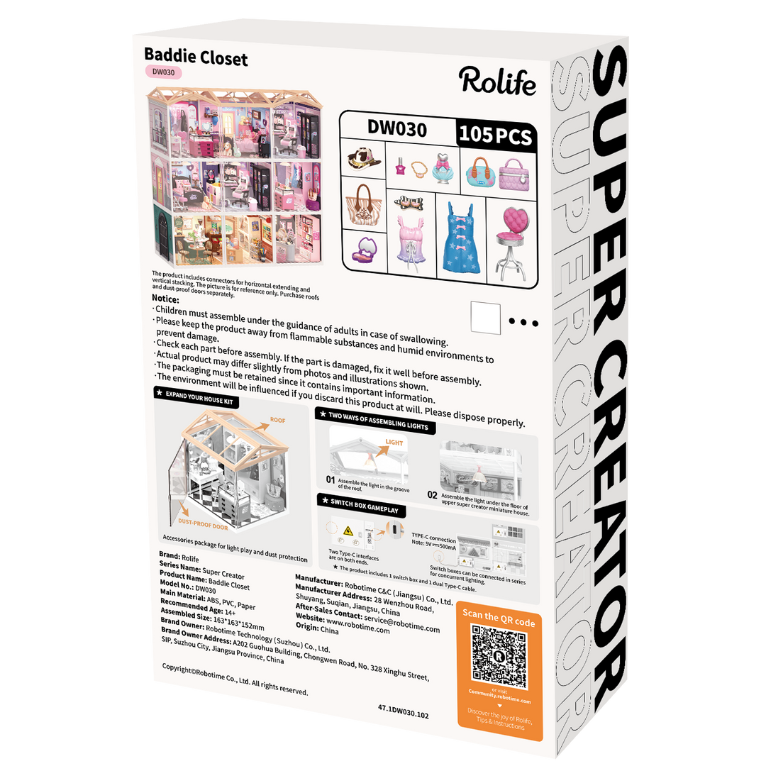 Rolife Baddie Closet DW030 — official product image 5