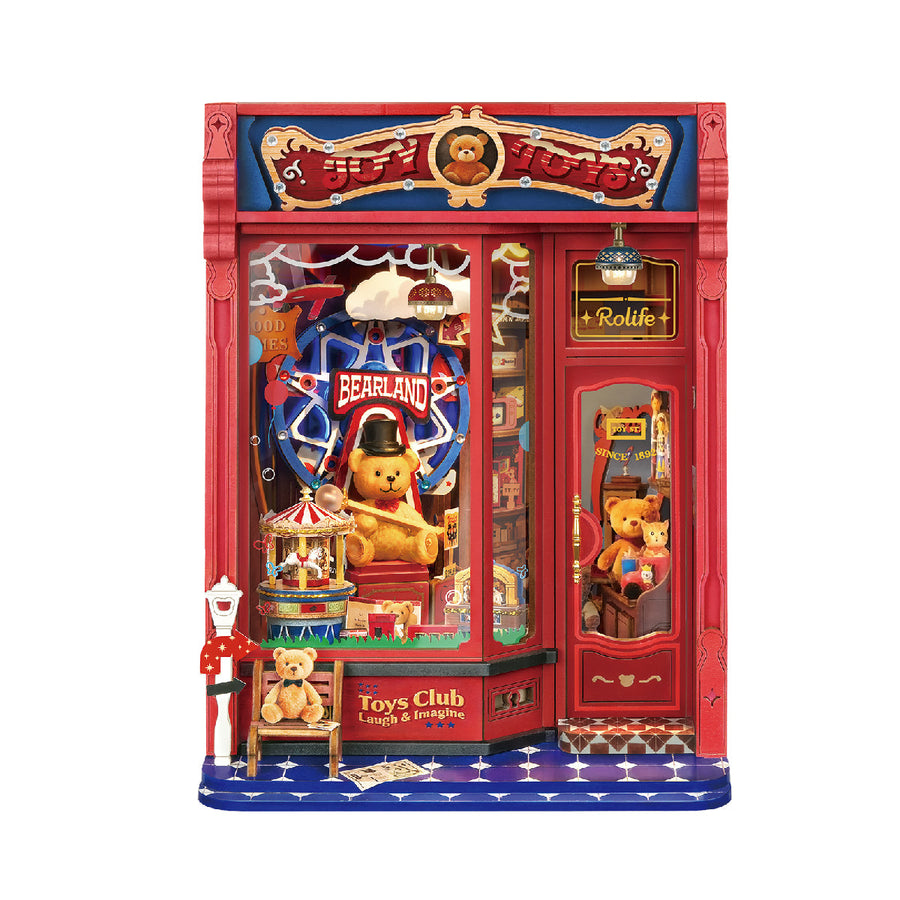 Complete Joy Toys book nook on a white background