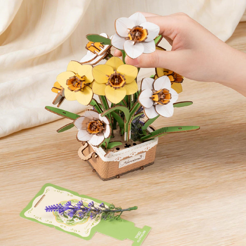 Rowood Narcissus DIY Flower Bouquet Wooden 3D Puzzle TF002