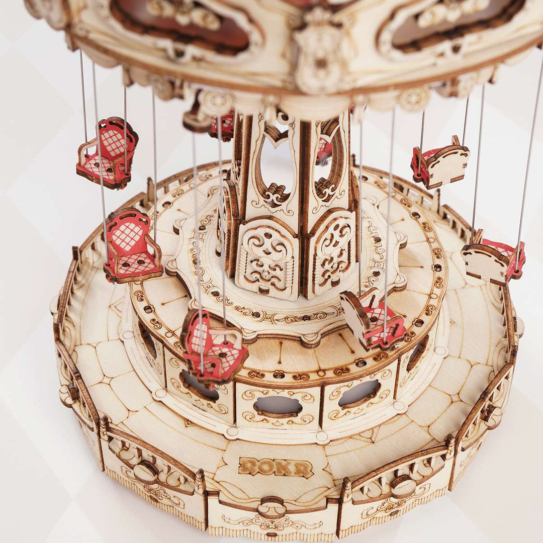 ROKR, Swing Ride, EA02, 3D wooden music box puzzle, styled scene