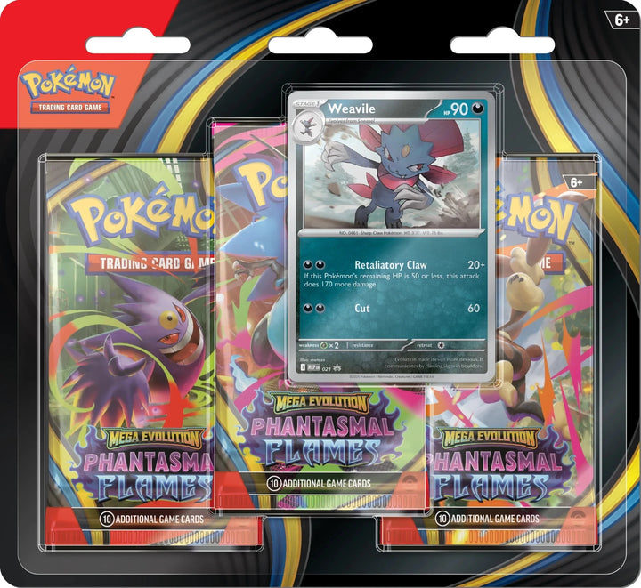 Pokemon TCG - Phantasmal Flames Three Booster Blister [PRE-ORDER]