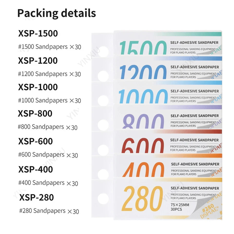 DSPIAE Sanding Sandpaper Set Grinding Polishing Model Sanding Tools XSP-S01