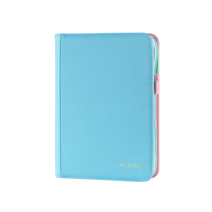 Sanseking - AUREX CR-01 9 Pocket PU Binder Blue - Front View