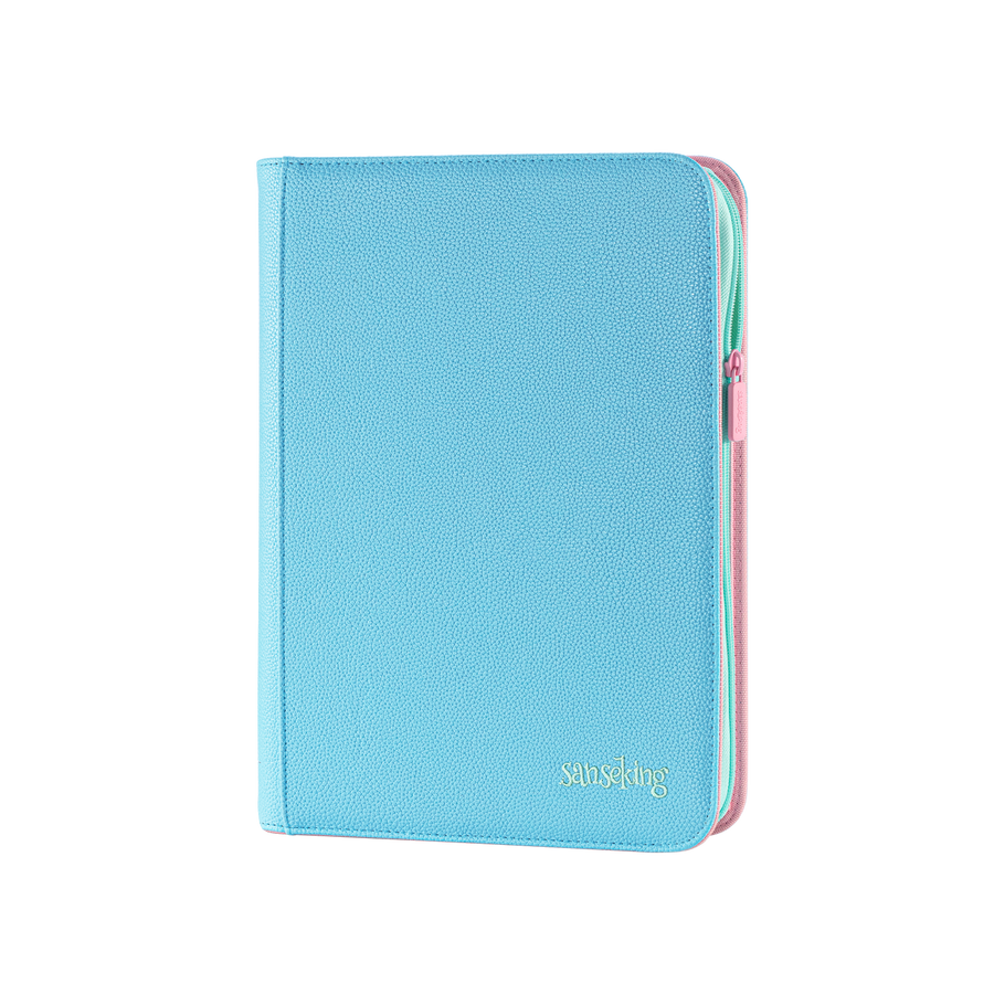 Sanseking - AUREX CR-01 9 Pocket PU Binder Blue - Front View