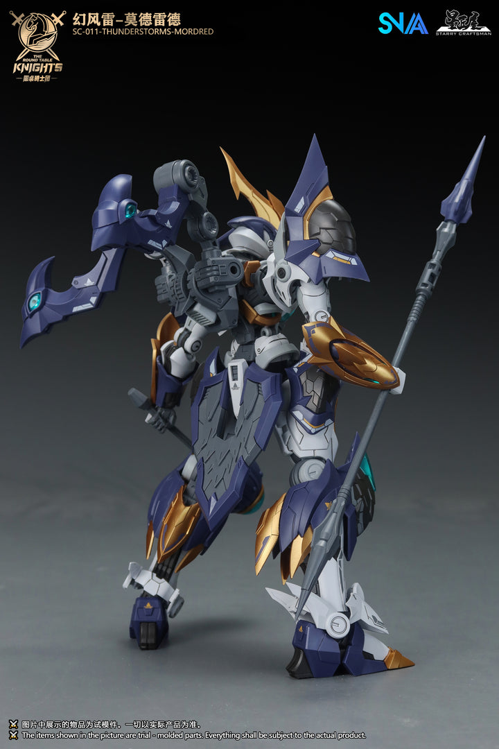 SNAA SC-011 Thunderstorms Mordred 1/144 model kit official colour image - back and armour details