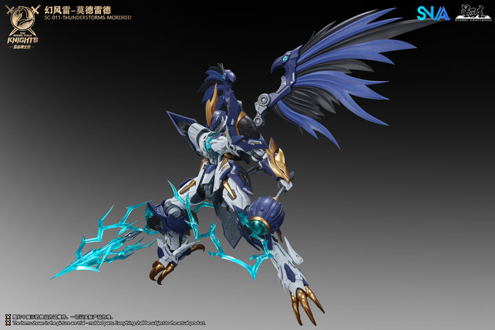 SNAA SC-011 Thunderstorms Mordred 1/144 model kit official colour image - winged aerial pose