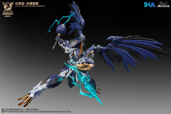 SNAA SC-011 Thunderstorms Mordred 1/144 model kit official colour image - dynamic airborne pose