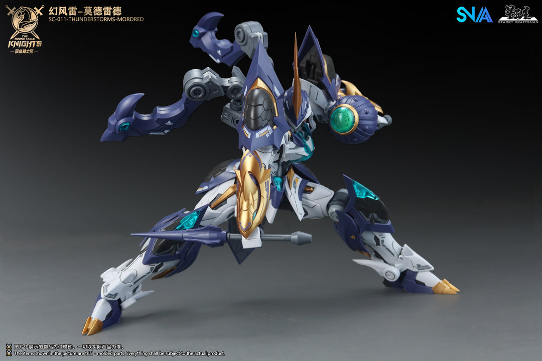 SNAA SC-011 Thunderstorms Mordred 1/144 model kit official colour image - low combat stance