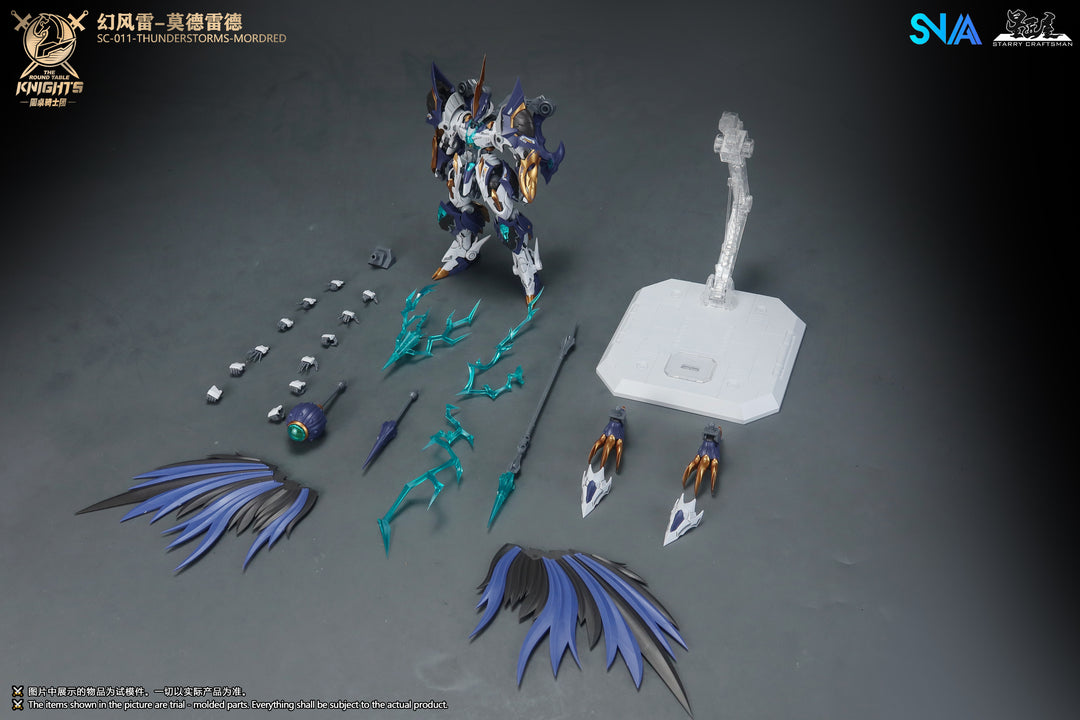 SNAA SC-011 Thunderstorms Mordred 1/144 model kit official colour image - model and accessory overview