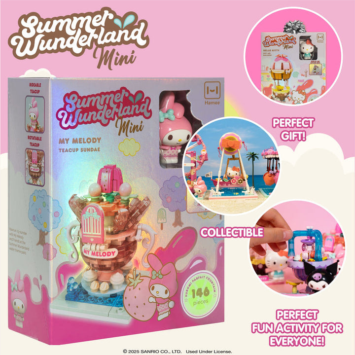 Hello Kitty - My Melody Summer Wunderland Mini Teacup Sundae Building Blocks