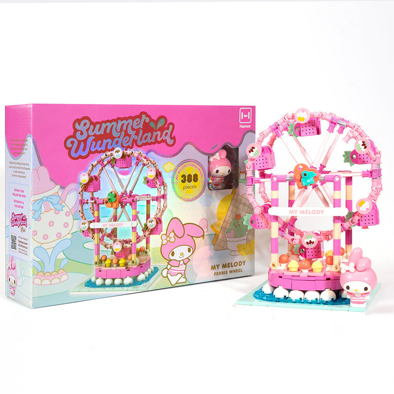 Hello Kitty - My Melody Summer Wunderland Theme Park Ferris Wheel Building Blocks