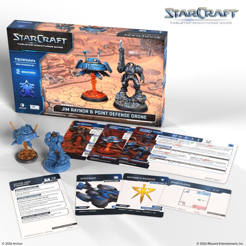 Starcraft Miniatures Games: Terran - Jim Raynor (Raynor's Raiders) - Hero Expansion Set [PRE-ORDER]