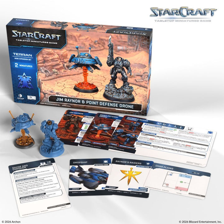 Starcraft Miniatures Games: Terran - Jim Raynor (Raynor's Raiders) - Hero Expansion Set [PRE-ORDER]