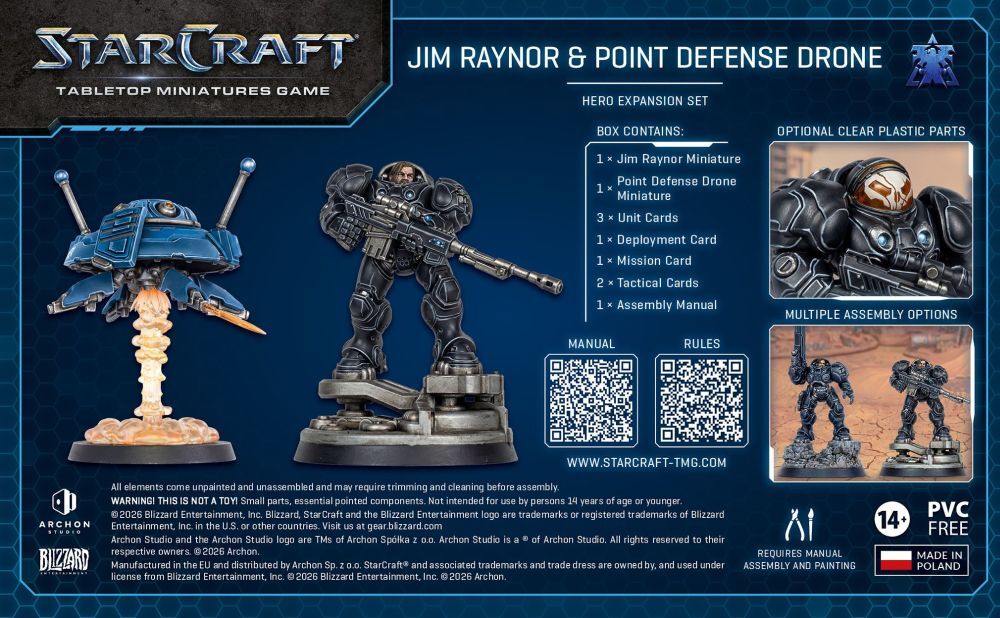 Starcraft Miniatures Games: Terran - Jim Raynor (Raynor's Raiders) - Hero Expansion Set [PRE-ORDER]