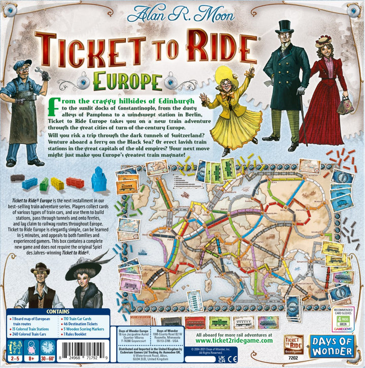 Ticket to Ride Europe Strategy Games