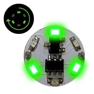 Wonder Way - LED Module Magnetic Switch(Magnetic not include) 3LED Rotating Light Green