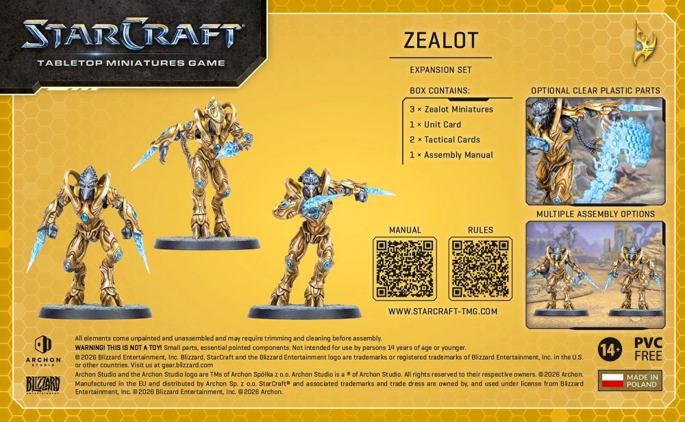Starcraft Miniatures Games: Protoss - Zealot - Expansion Set [PRE-ORDER]
