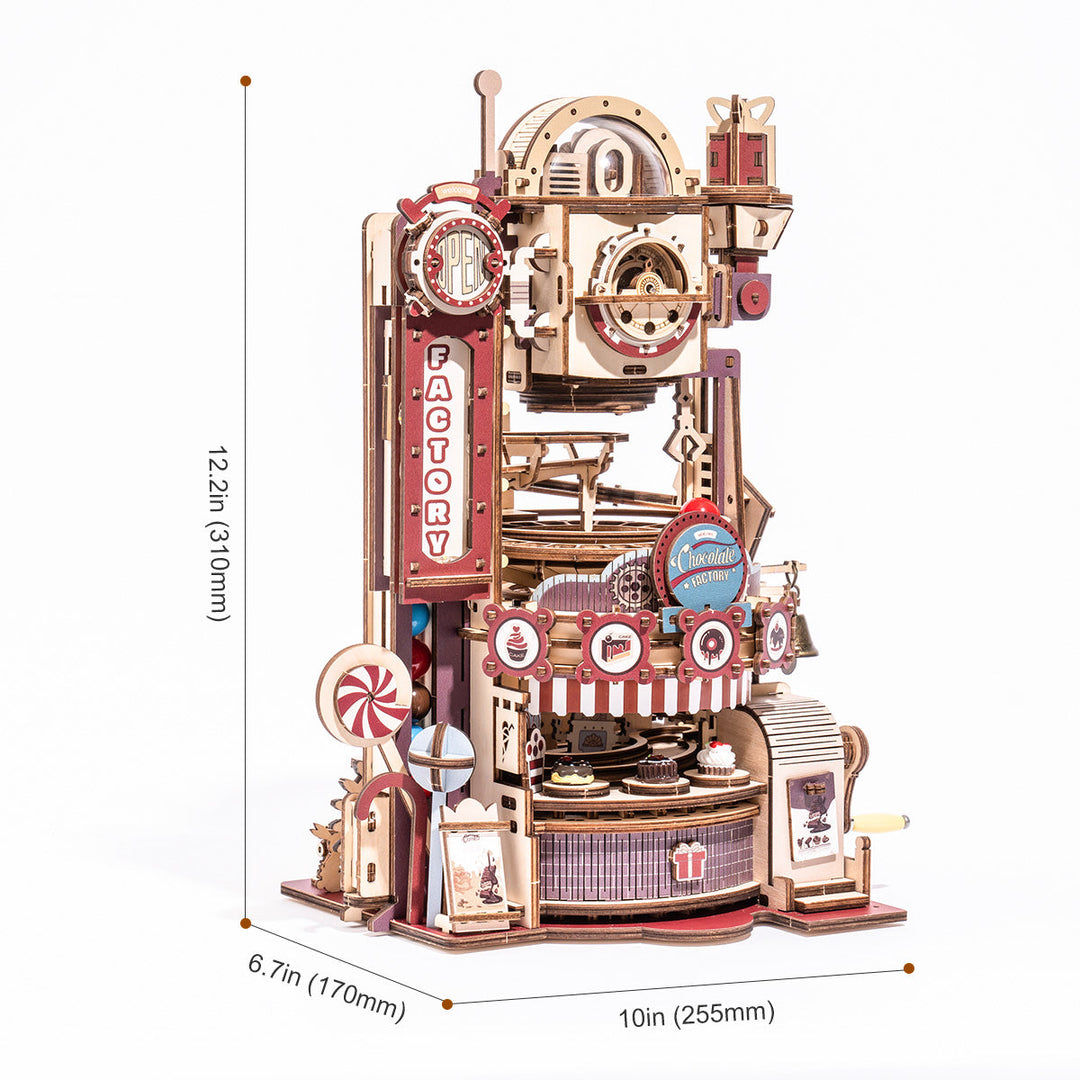 ROKR Chocolate Factory Marble Run 3D Wooden Puzzle LGA02