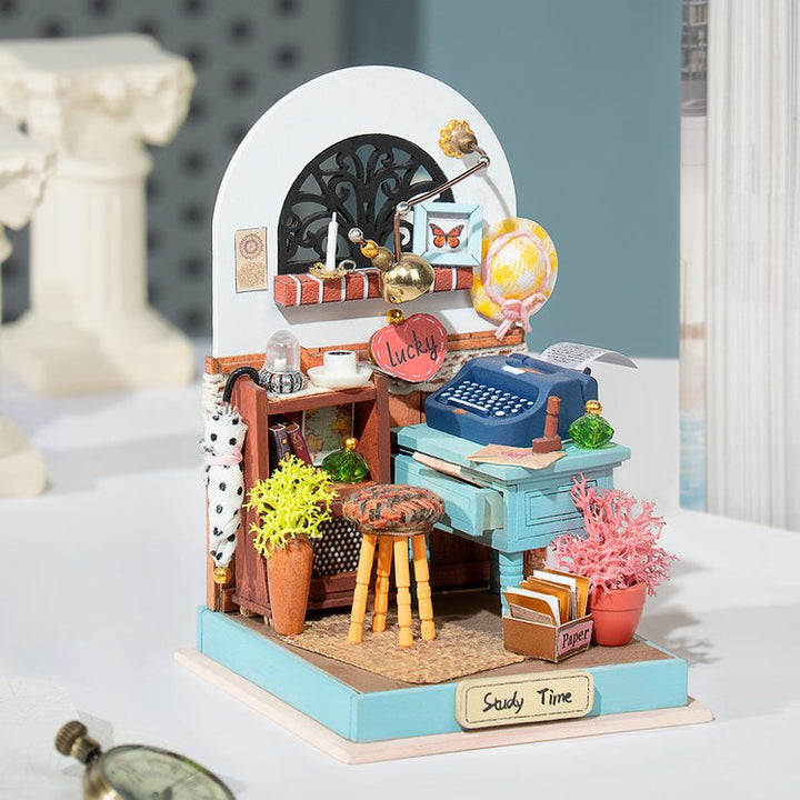 Rolife Record Mood Study Room Miniature House Kit DS017